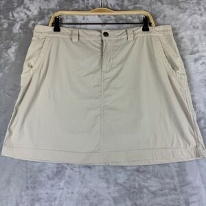 Eddie Bauer Travex‎ Skort Women's Size 14 Beige Activewear Outdoor Golf (1338)